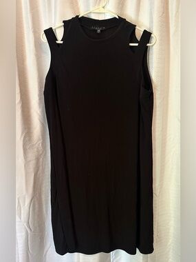 Tiana B. Sleek Black Crewneck Dress